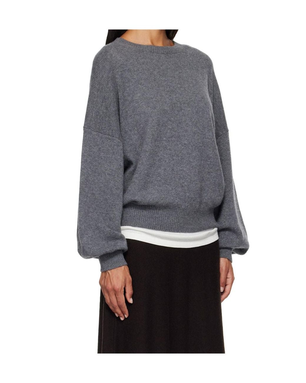 Lisa Yang Gray Veira Relaxed Knitted Sweater