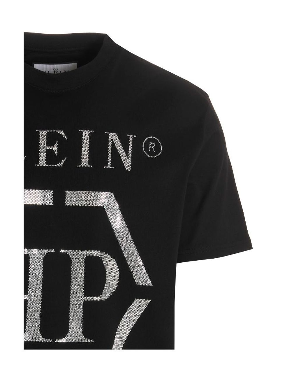 Philipp Plein Black Logo Printed Short-Sleeved T-Shirt for men