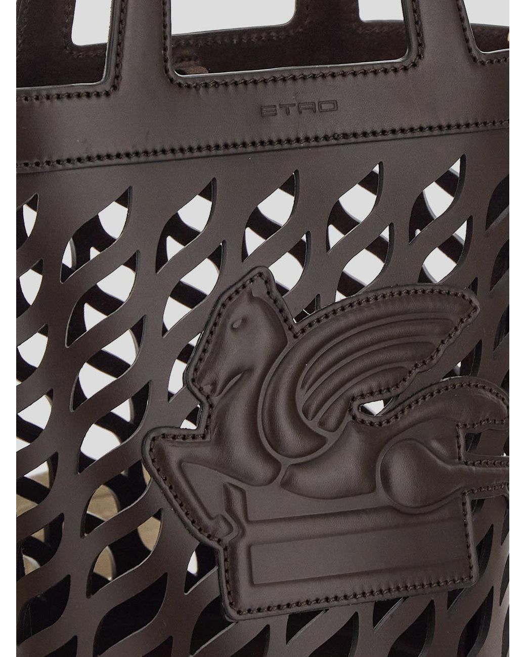 Etro Black Hollowed-Out Detail Shoulder Bag