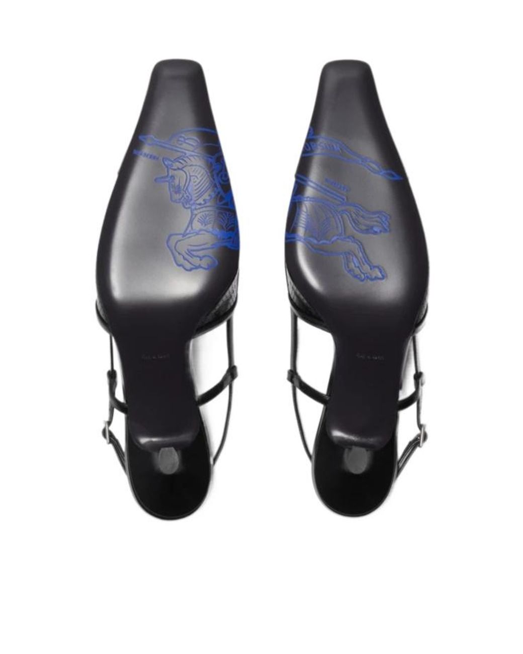 Burberry Black Chisel Square-Toe Slingback Pumps