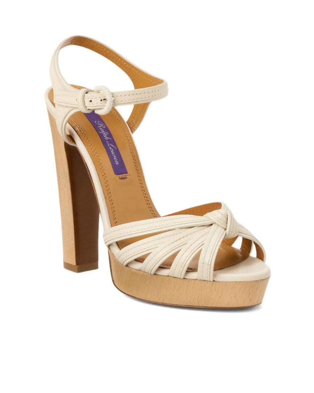 Ralph Lauren Metallic 125Mm Kieran Heeled Sandals