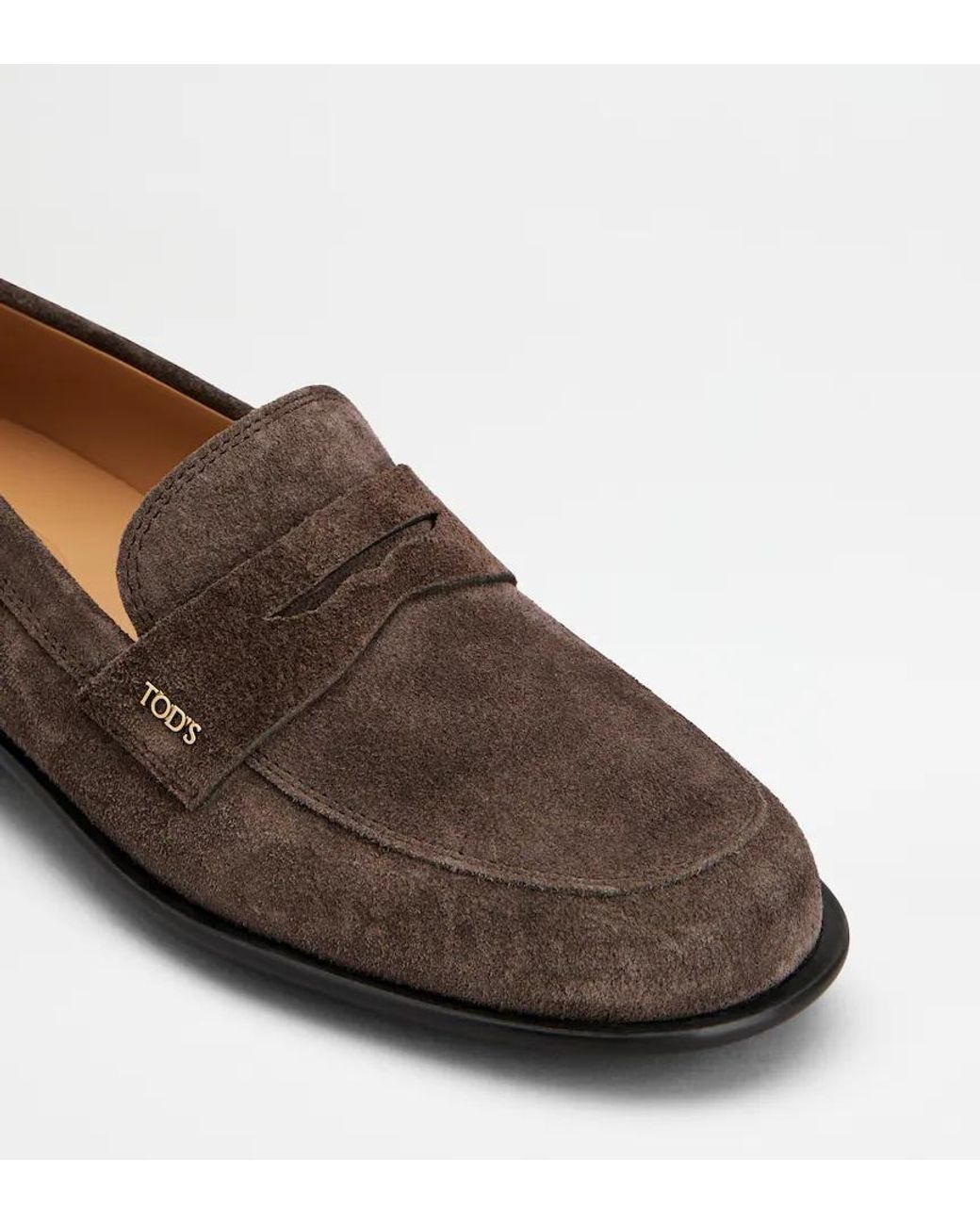 Tod's Brown Penny Flat Shoes