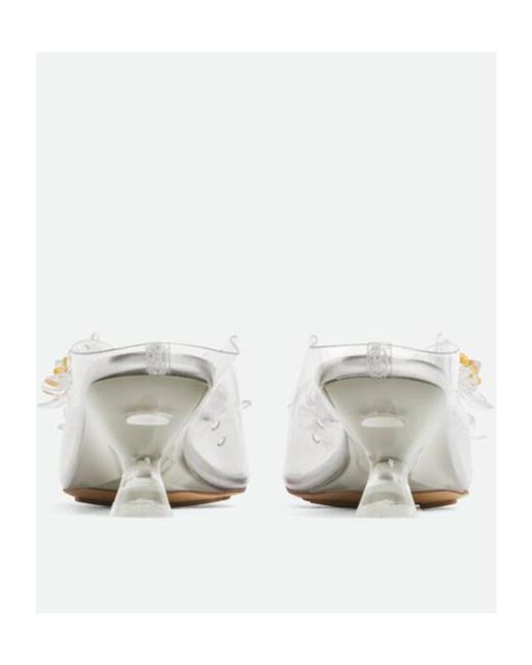 Bottega Veneta White Jet Mules