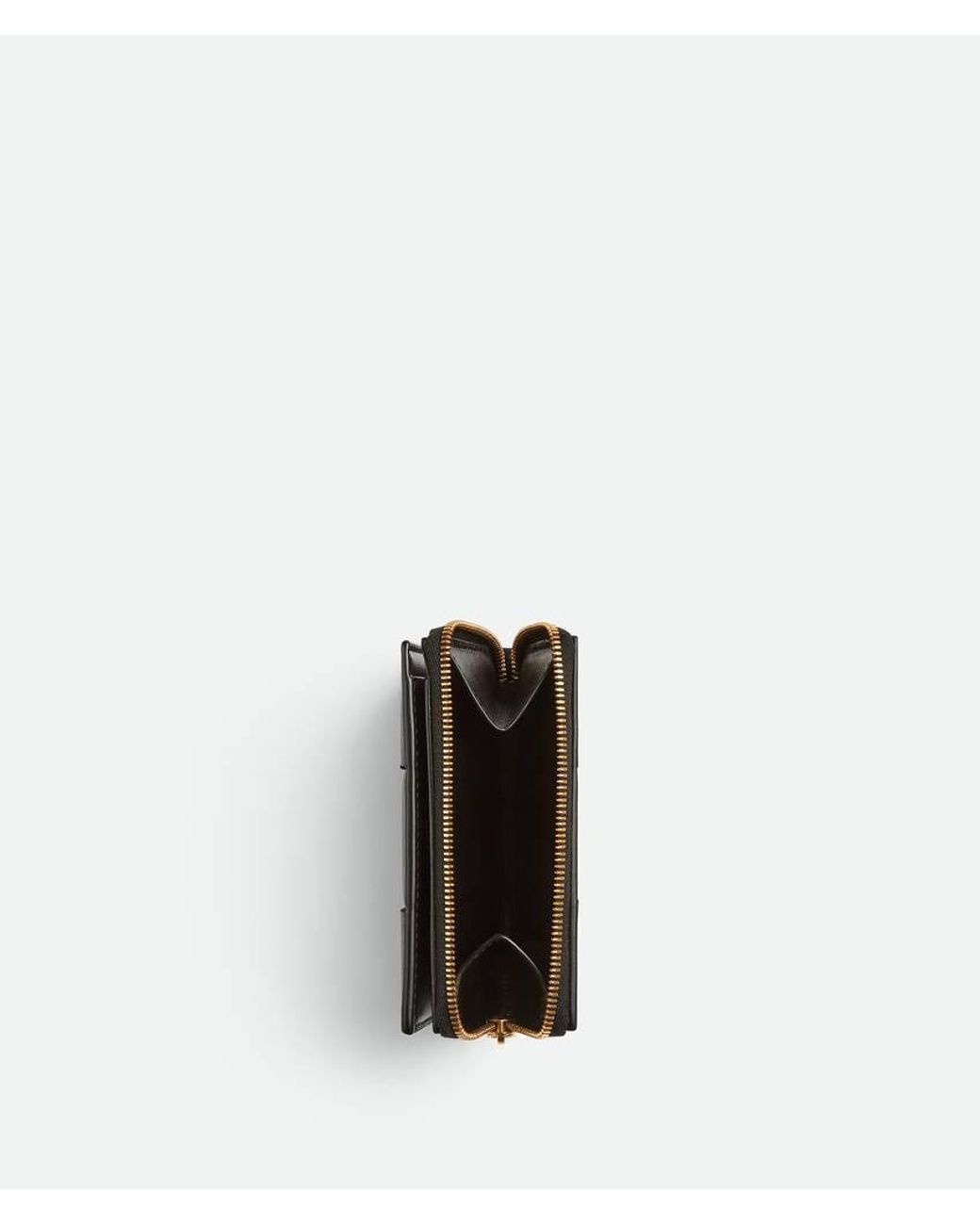 Bottega Veneta Black Small Cassette Bi-Fold Zip Wallet