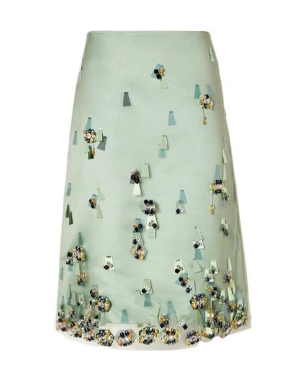 Fendi Green Duchess Satin Skirt