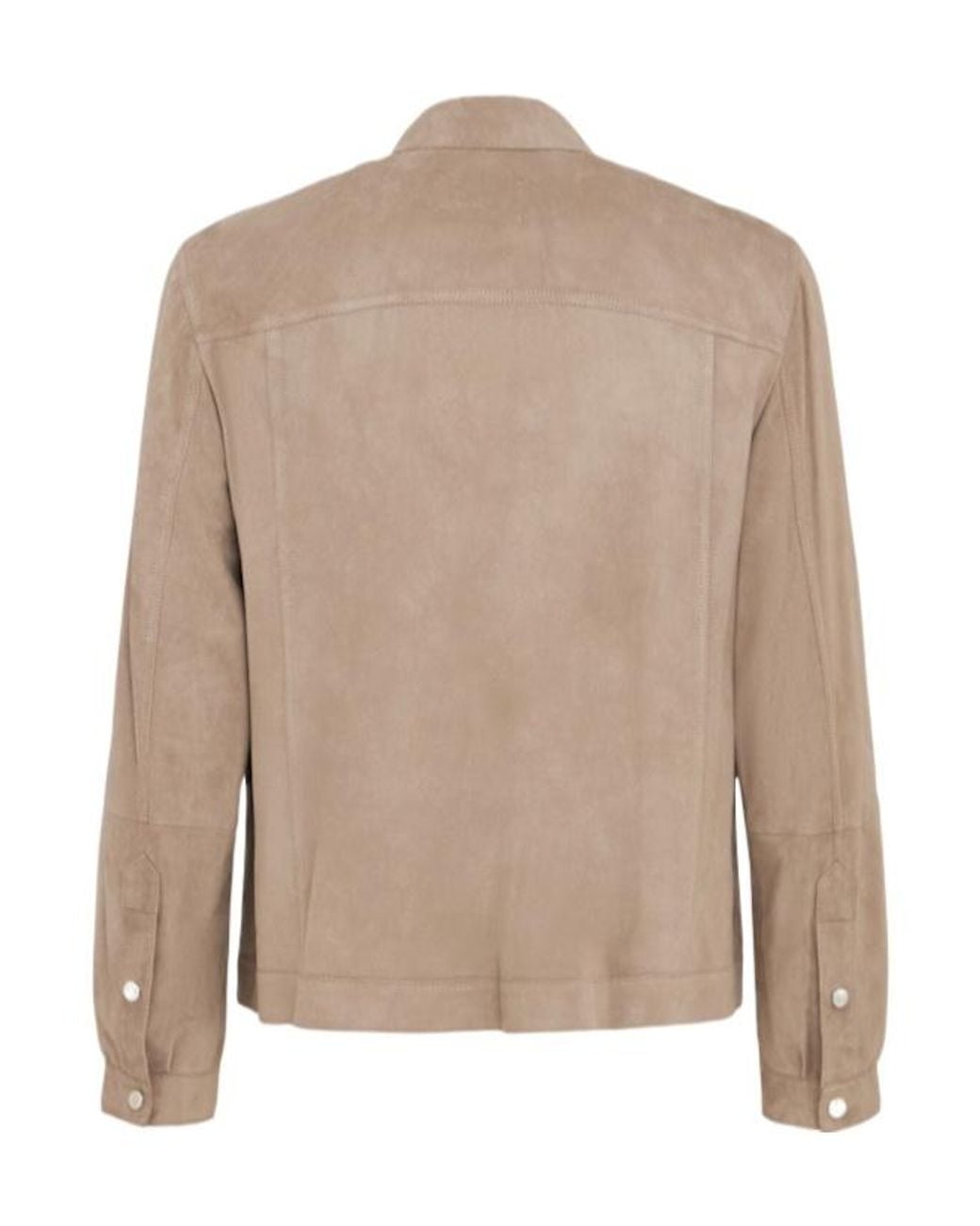Brunello Cucinelli Natural Leather Shirt Jacket for men