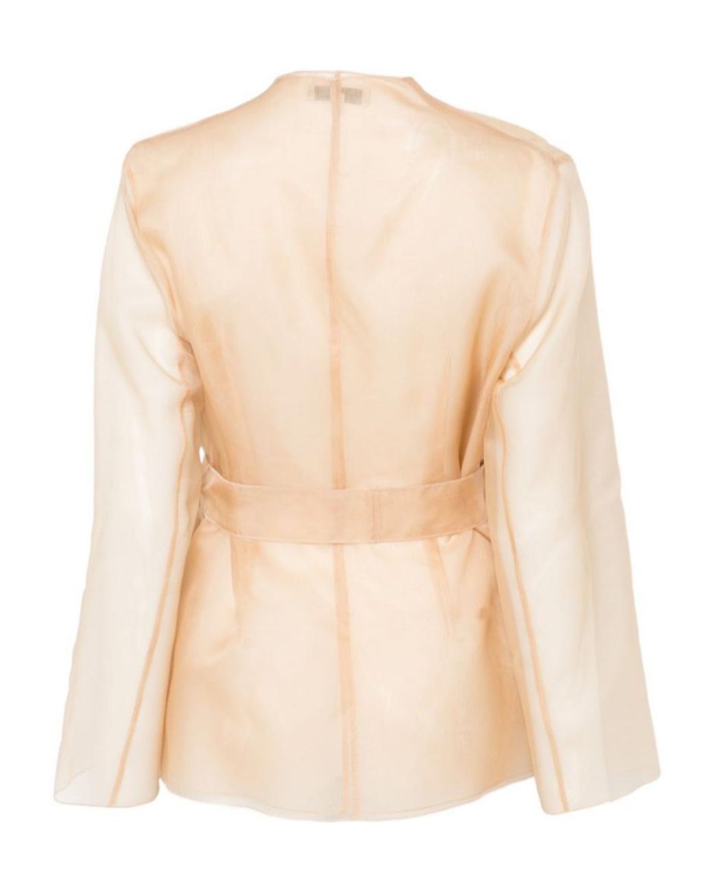 Antonelli Natural Cinched Waist V-Neck Jacket