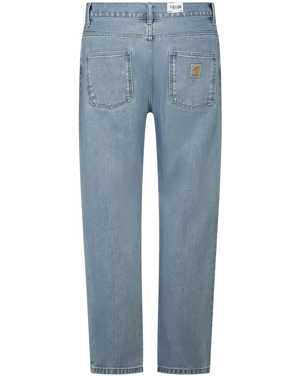 Carhartt Blue Newel Logo-Patch Straight-Leg Jeans for men