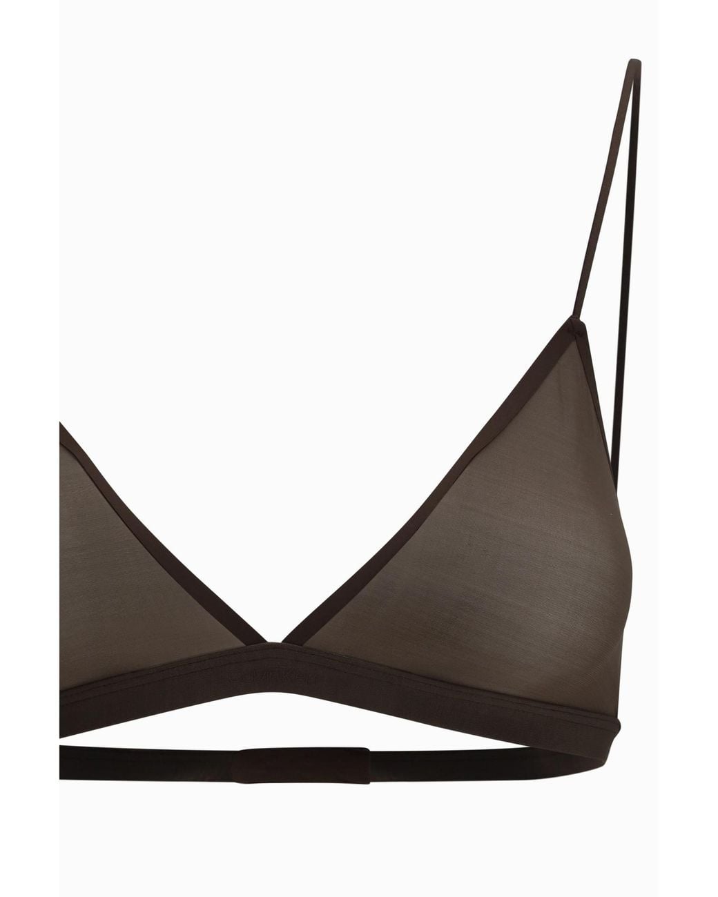 Calvin Klein Brown Ruby Sheer Triangle Bra