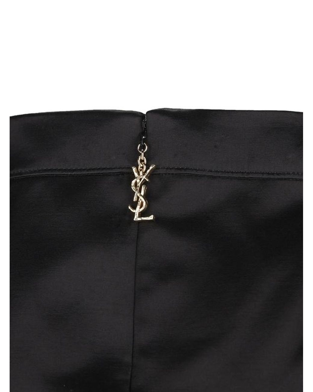 Saint Laurent Black Cassandre Pencil Skirt