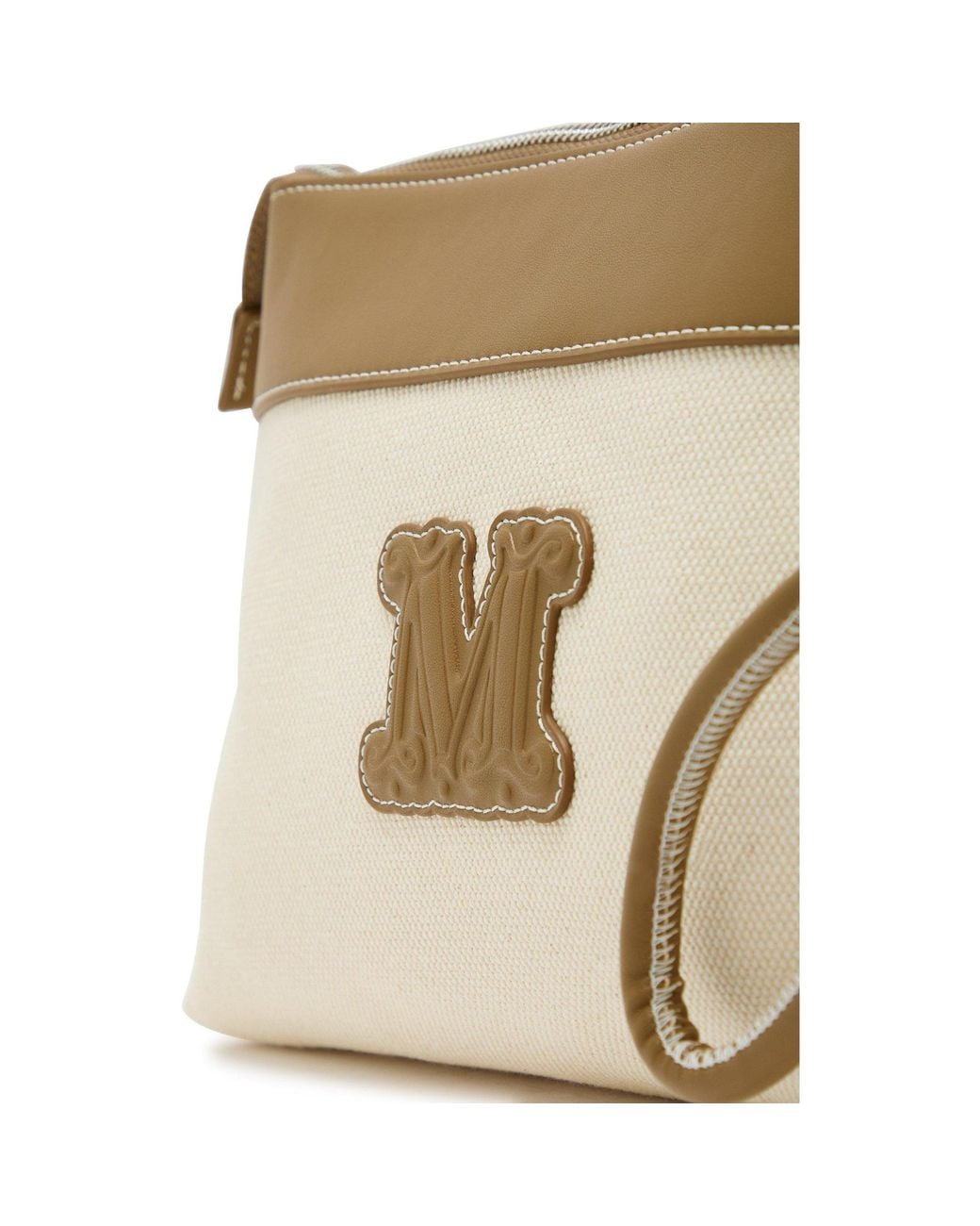 Max Mara Natural Canvas Clutch