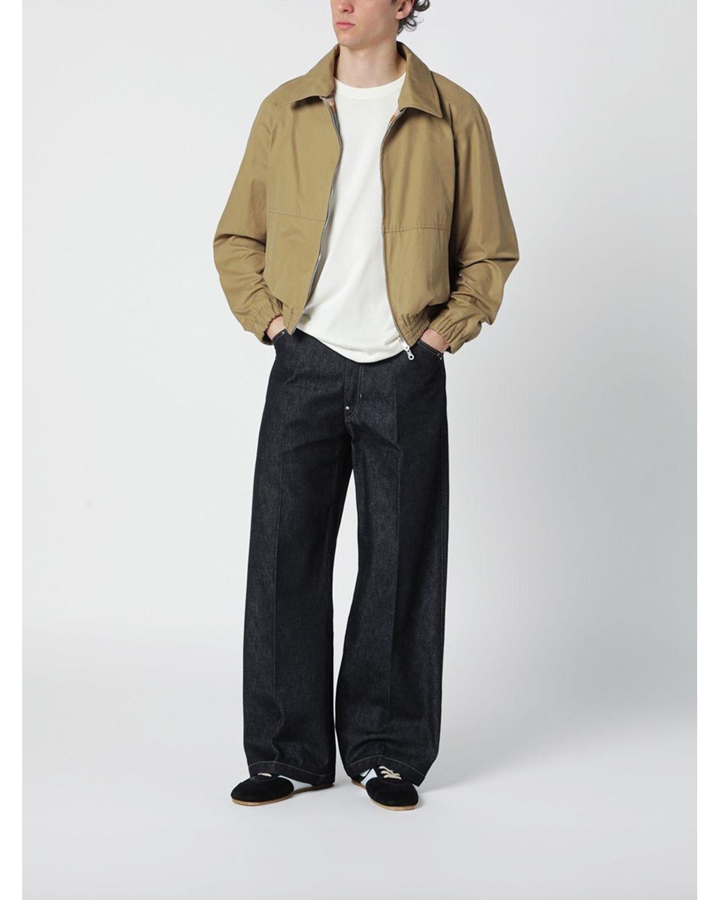 Dries Van Noten Natural Zip-Up Striped Reversible Jacket for men