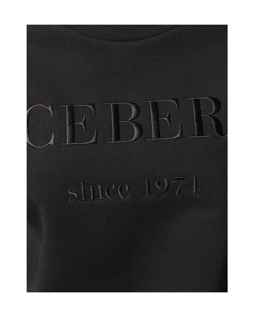Iceberg Black Logo Embellished Sweatshirt