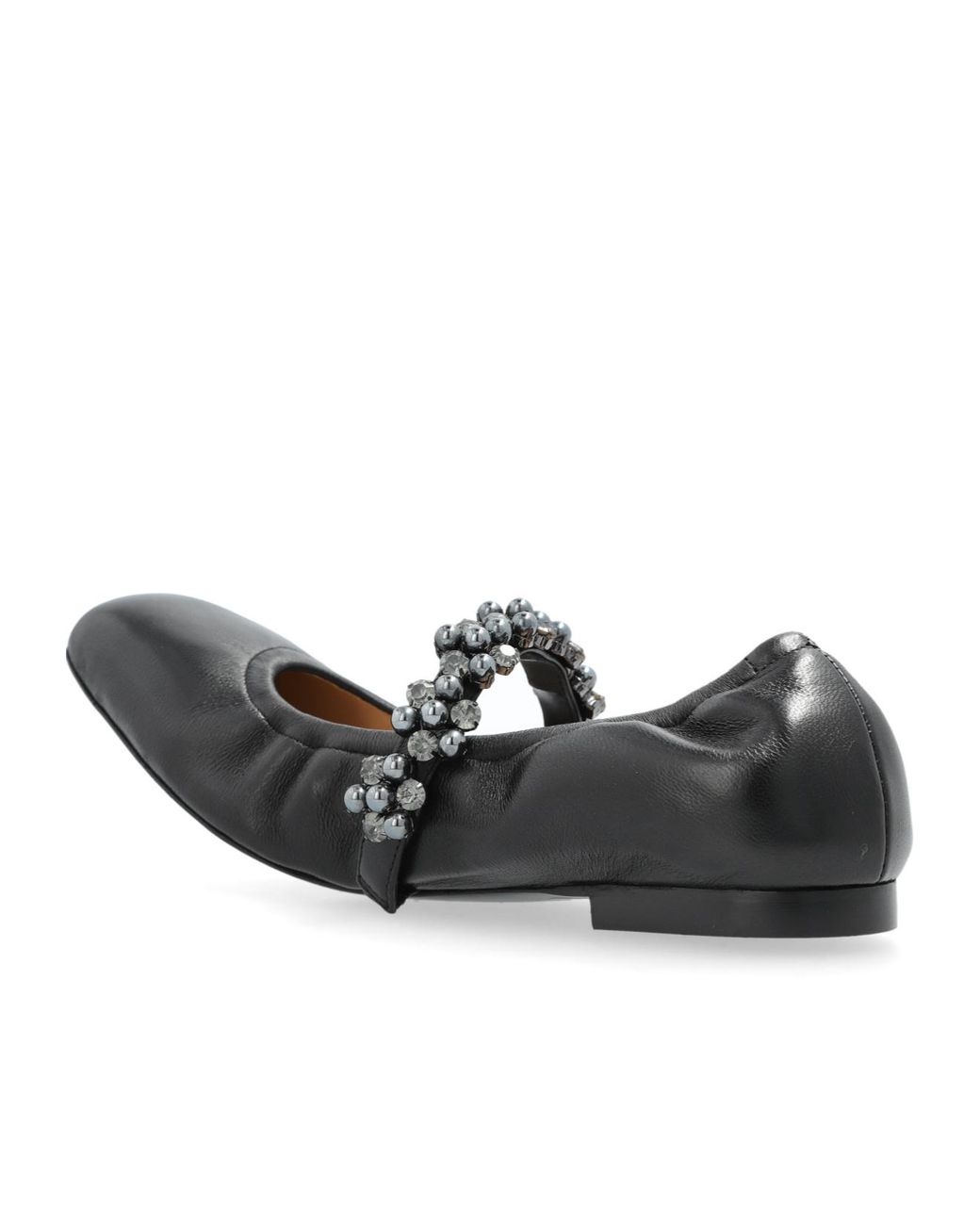 Stuart Weitzman Black Round Head Ballet Shoes
