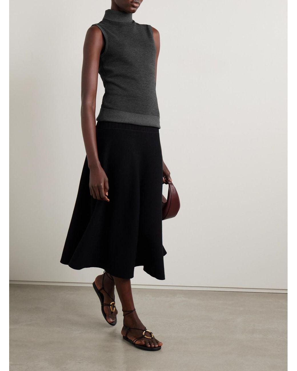 Proenza Schouler Black Slim-Fit Turtleneck Tank Top