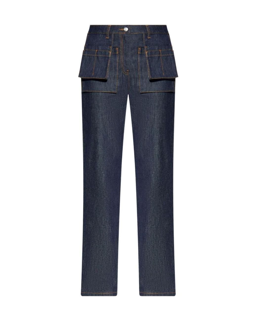 Helmut Lang Blue Utility Mid-Rise Jeans
