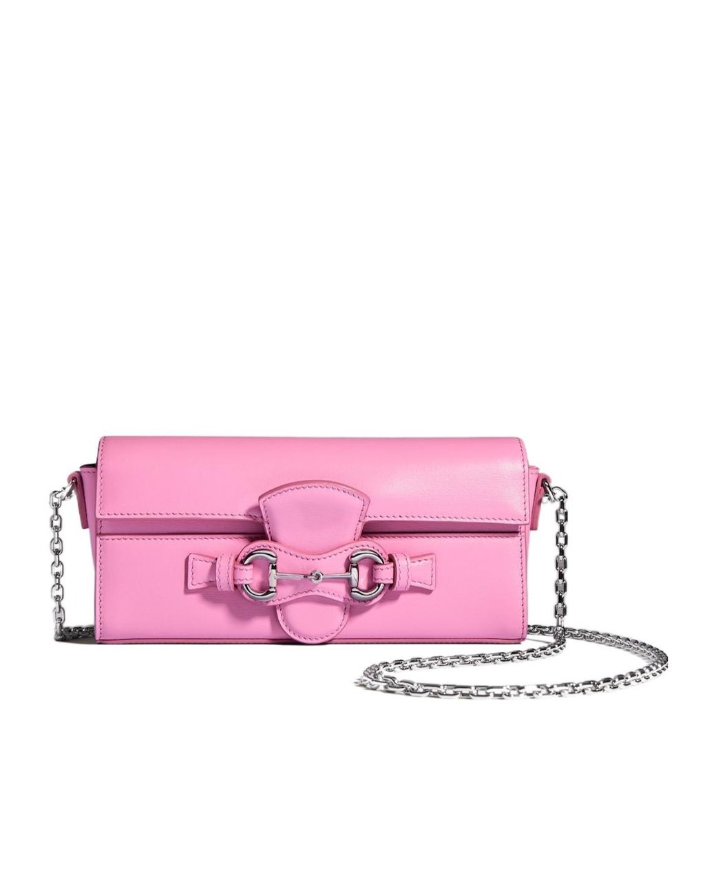 Gucci Pink Wallet On Chain With Horsebit