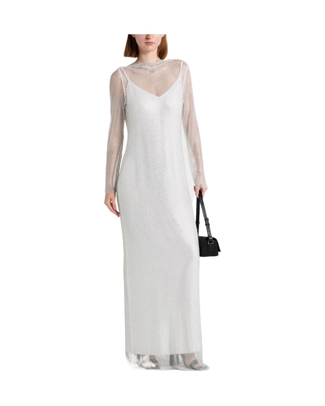 Max Mara White Monochromatic Dress
