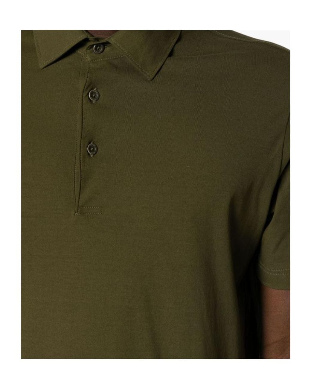 Herno Green Short-Sleeved Polo Shirt for men