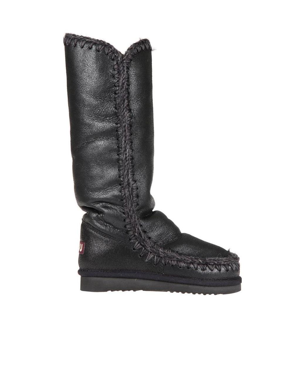 Mou Black Teen Eskimo Knee-High Boots