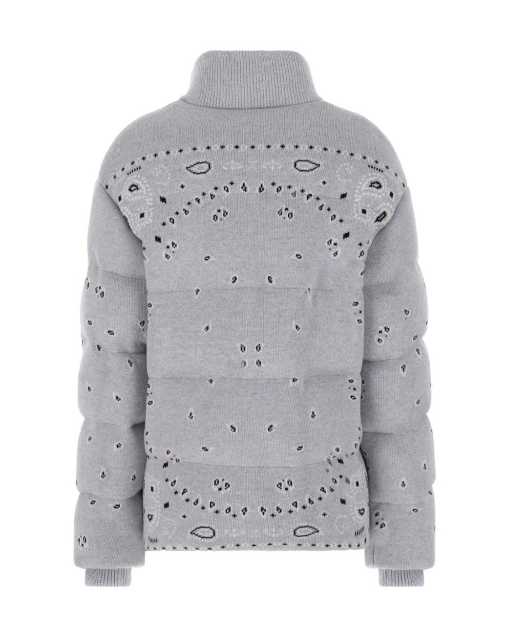 Alanui Gray Bandana Printed Zip-Up Jacket