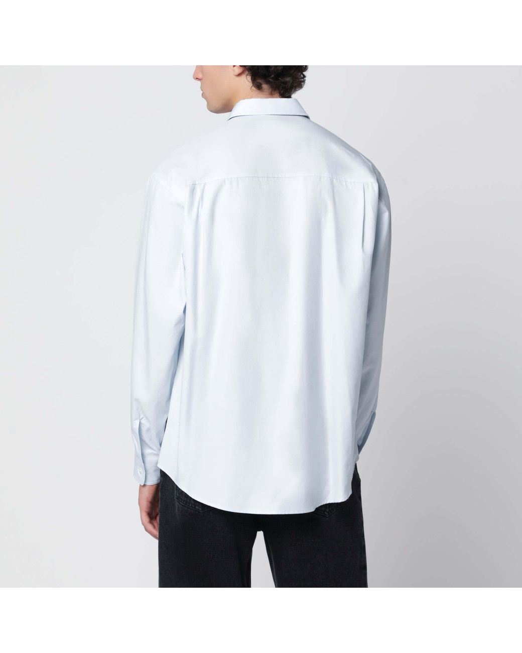 Auralee White Relaxed Long Sleeve Shirt for men