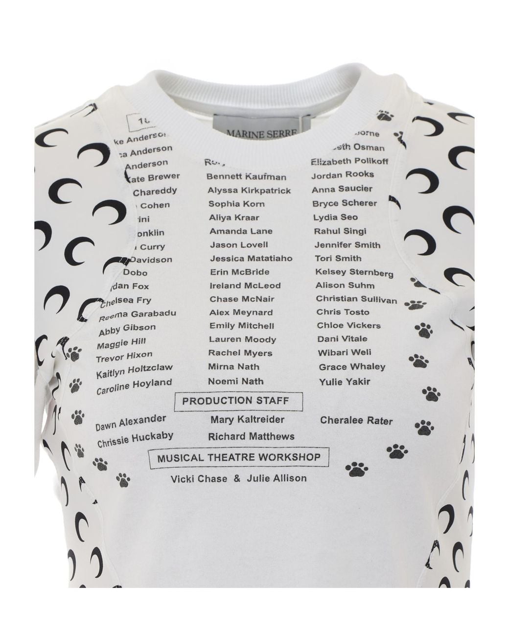 MARINE SERRE White Moon Printed Crewneck T-Shirt