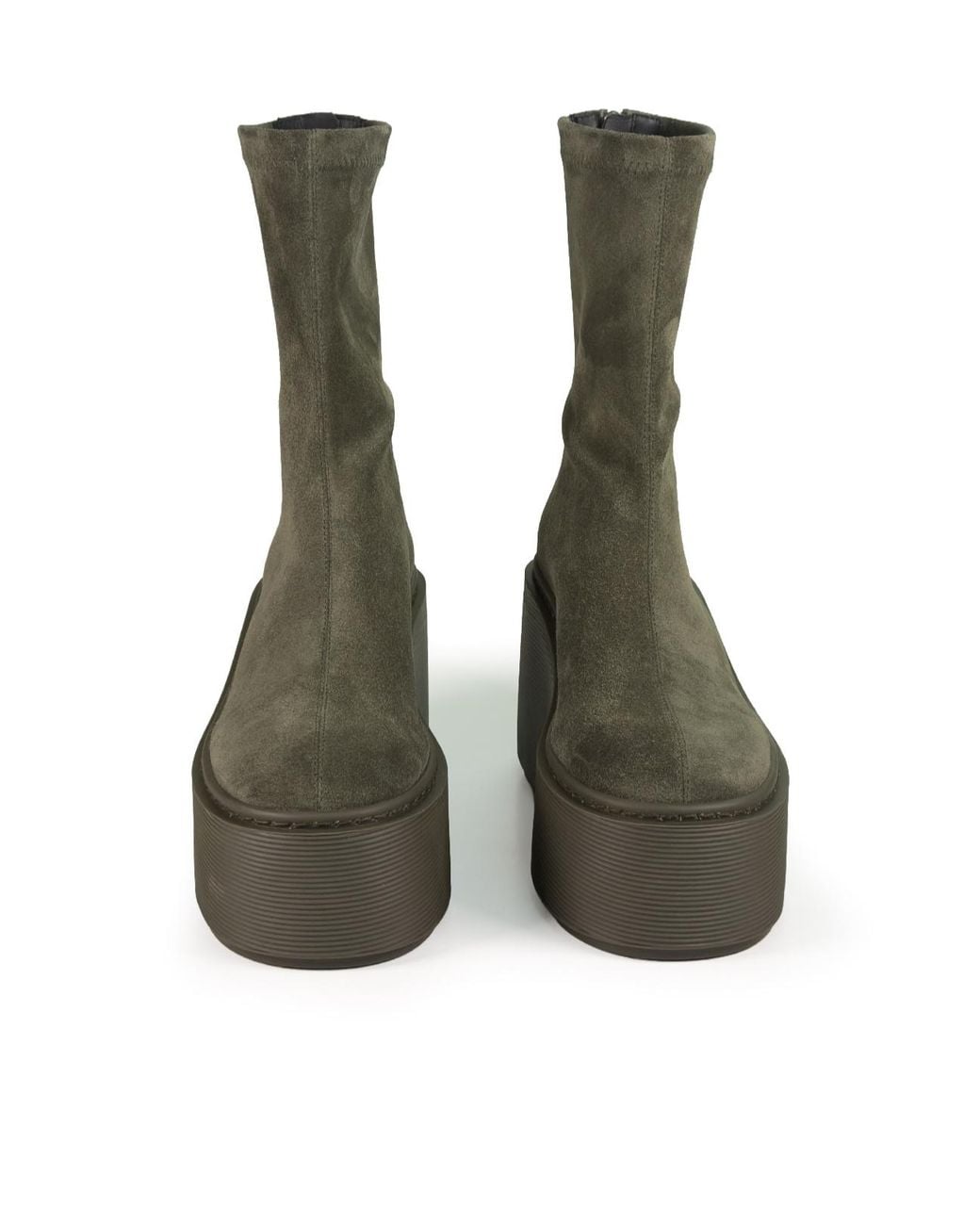 Vic Matié Green Platform Zip-Up Boots