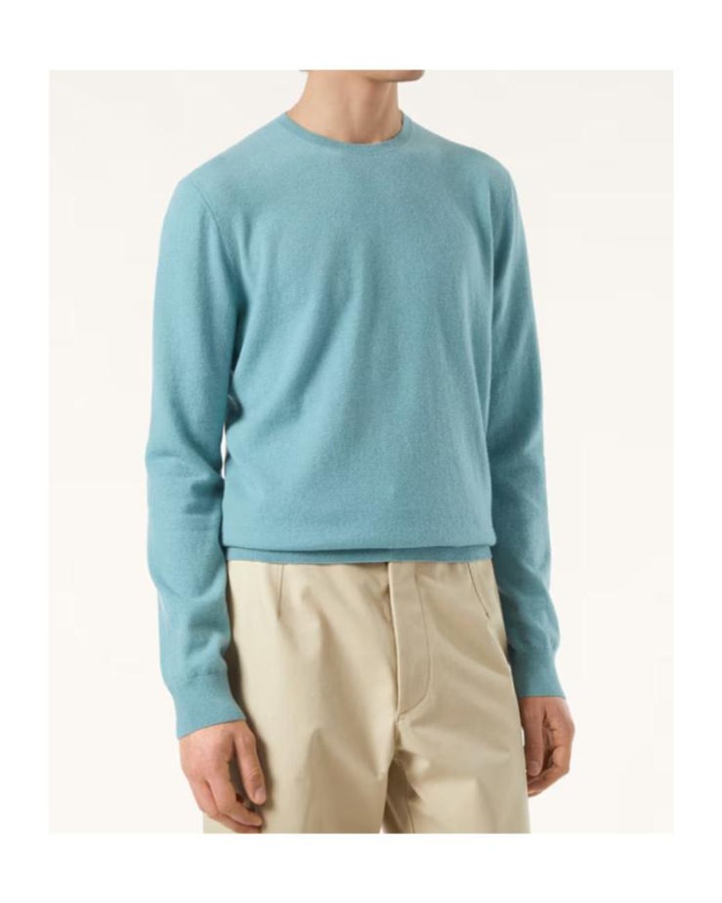 Loro Piana Blue Sergio Crewneck Jumper for men