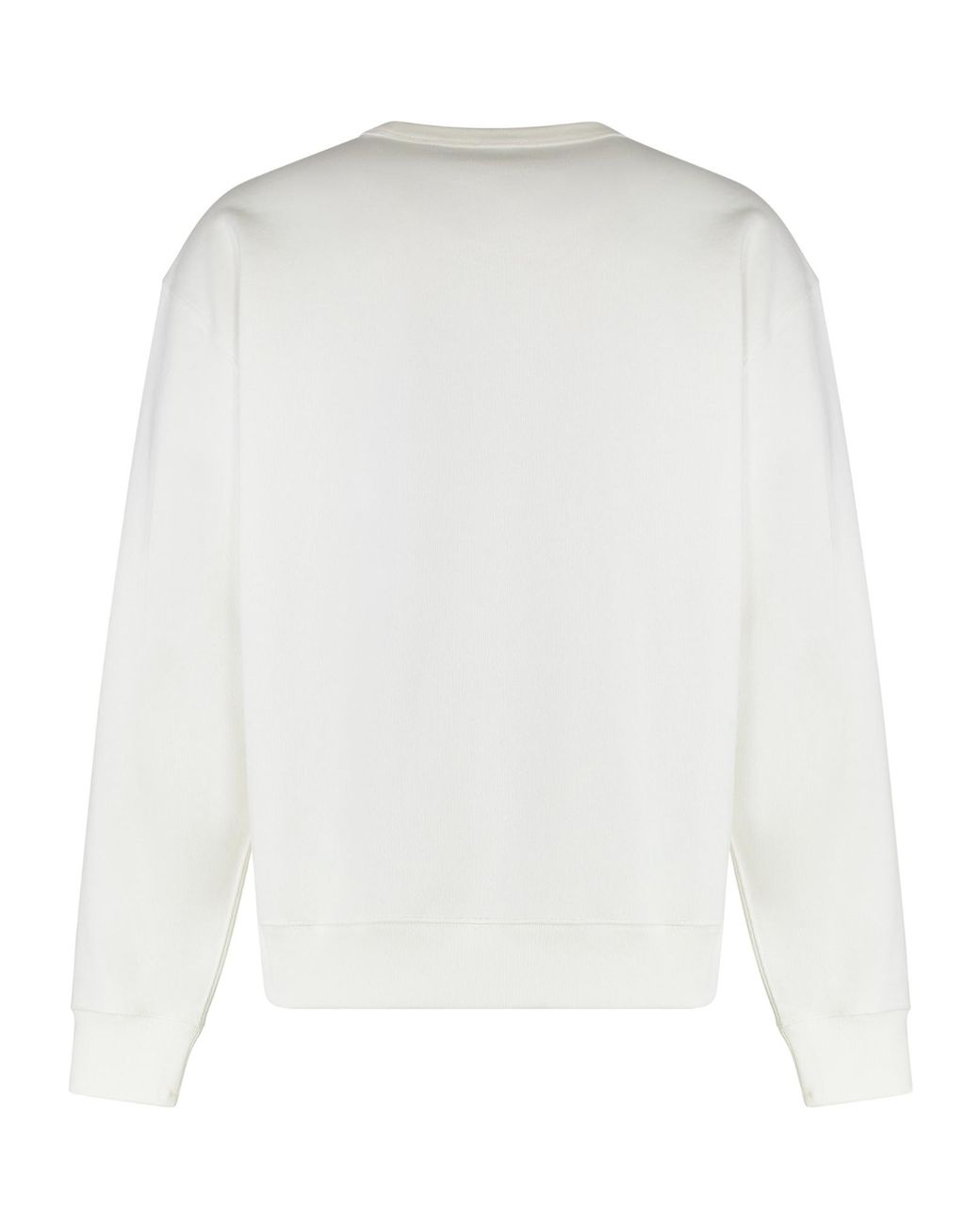 Burberry White Logo Embroidered Checked Sweatshirt for men