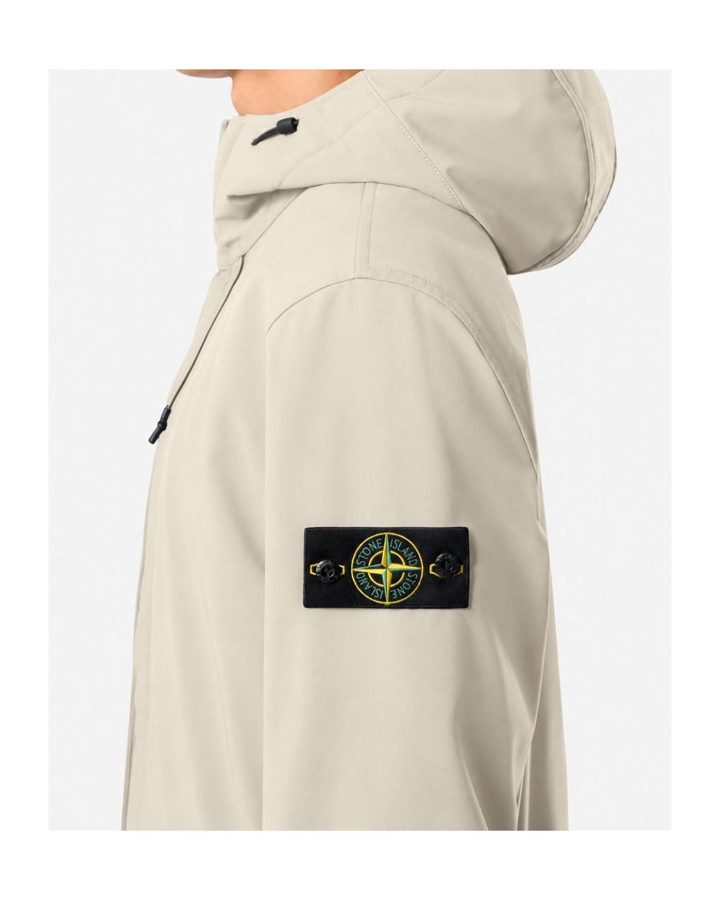 Stone Island Natural Long-Sleeve Zip-Up Jacket for men