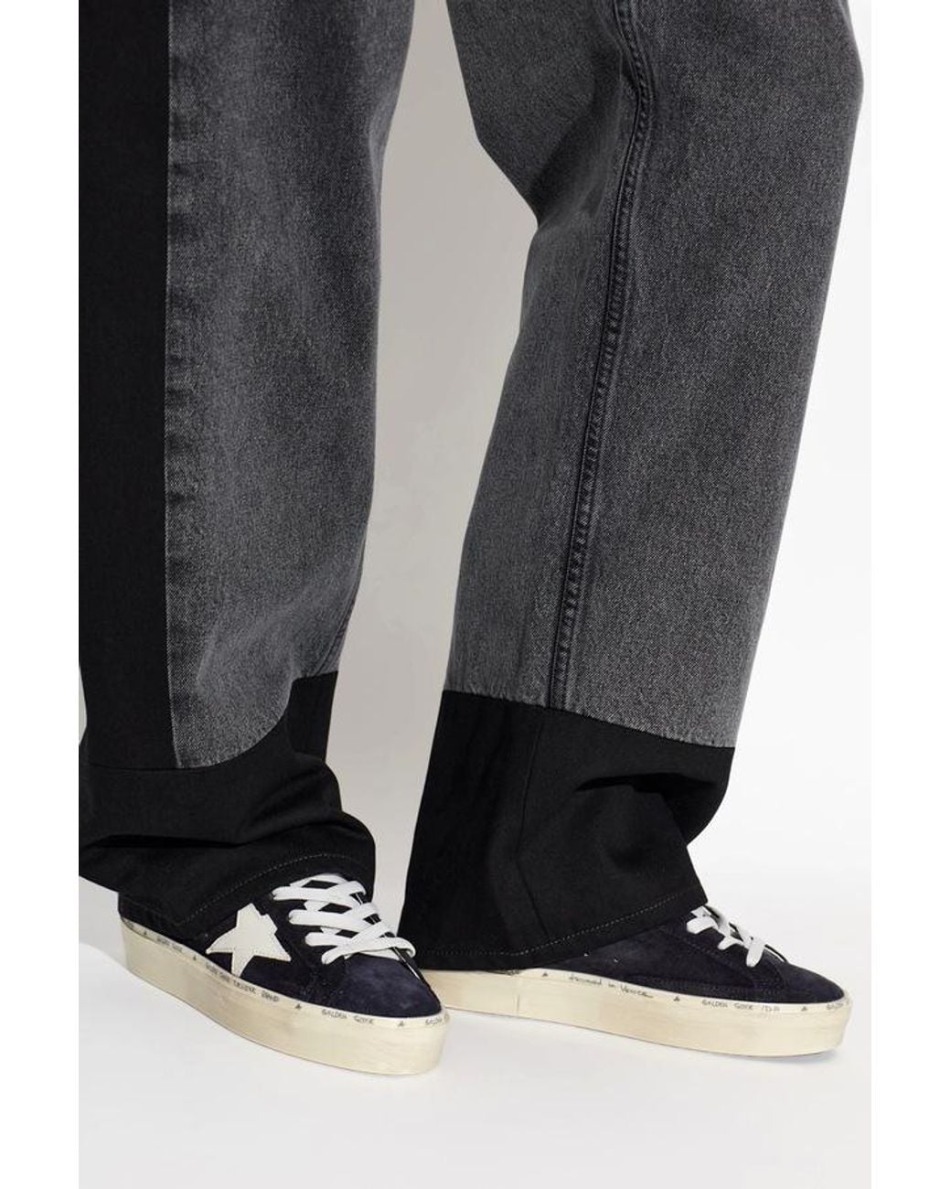 Golden Goose Deluxe Brand Black Hi Star Low-Top Sneakers
