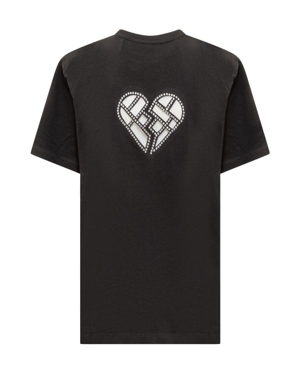 ROTATE BIRGER CHRISTENSEN Black Logo-Print Organic Cotton T-Shirt