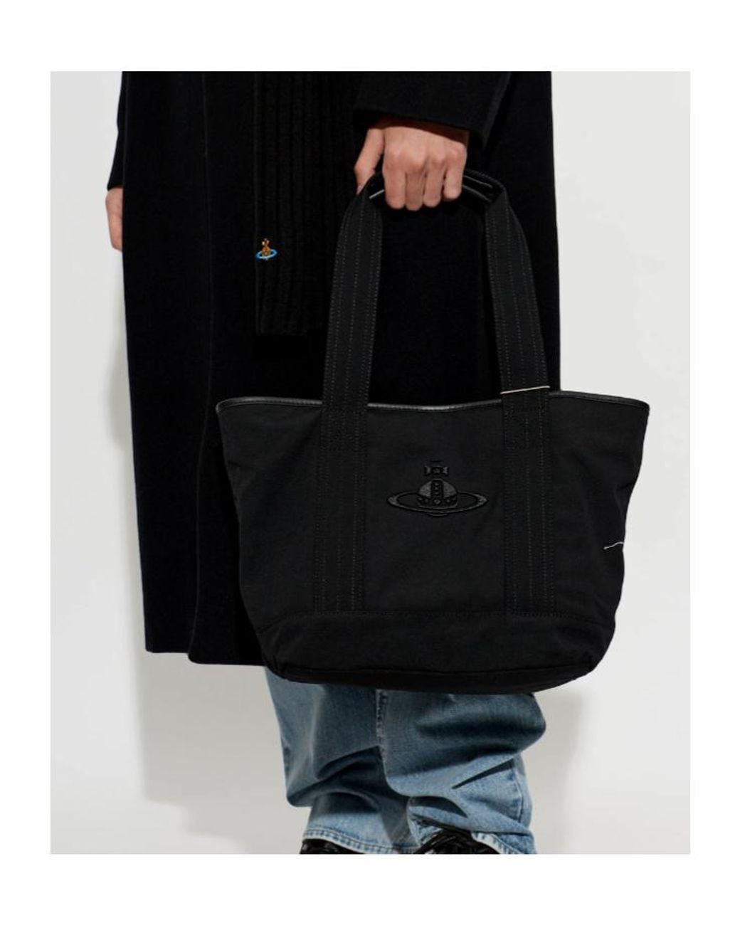 Vivienne Westwood Black Grant Small Tote