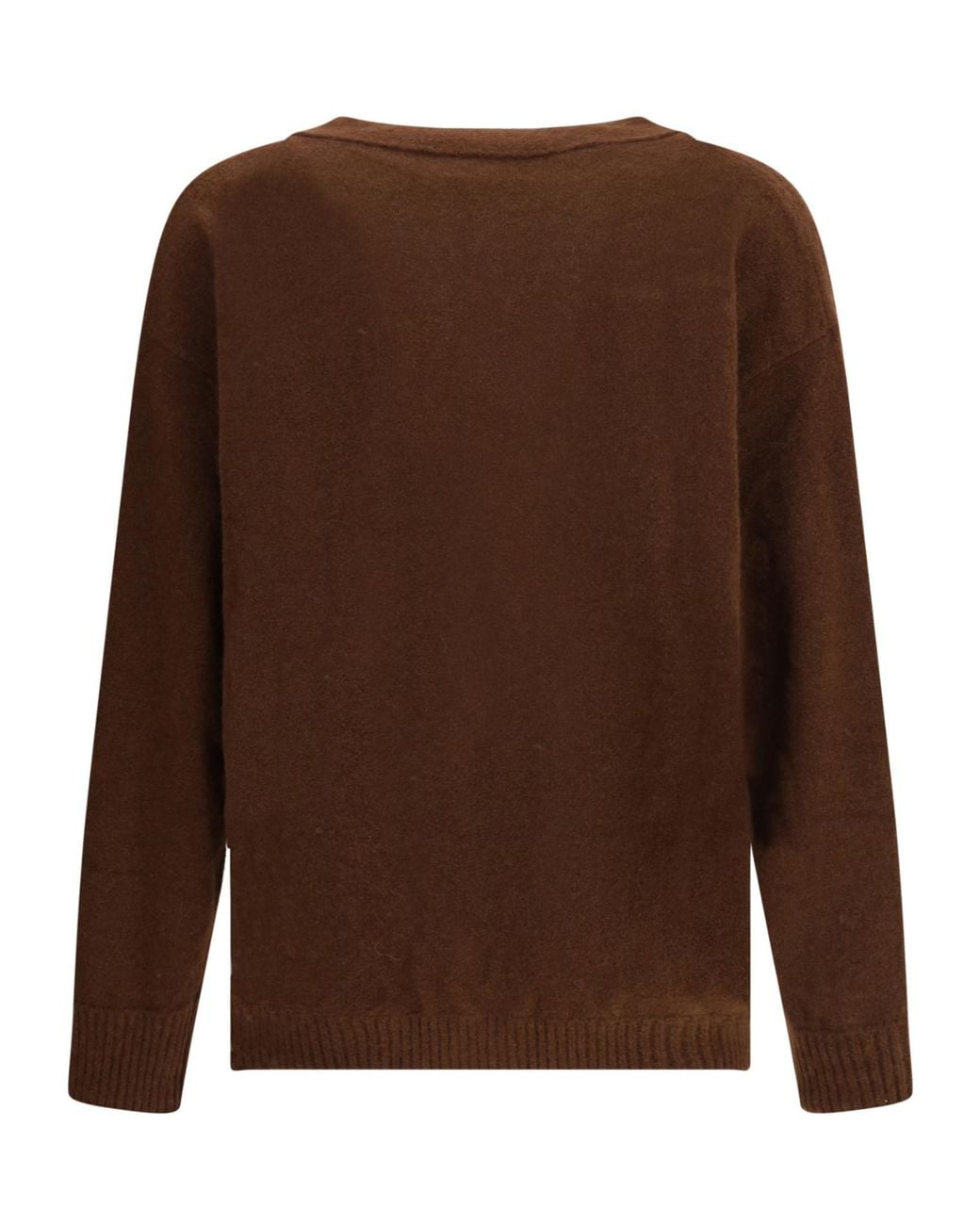 Laneus Brown Button-Up Knitted Cardigan for men