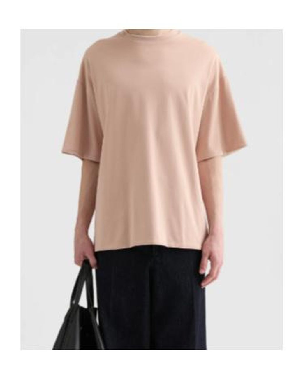 Jil Sander Natural Double Layer Crewneck T-Shirt for men