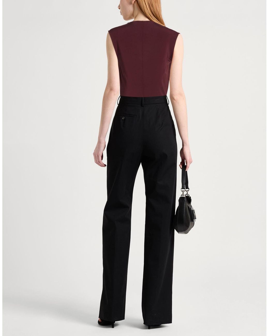 Max Mara Red Sleeveless V-Neck Top