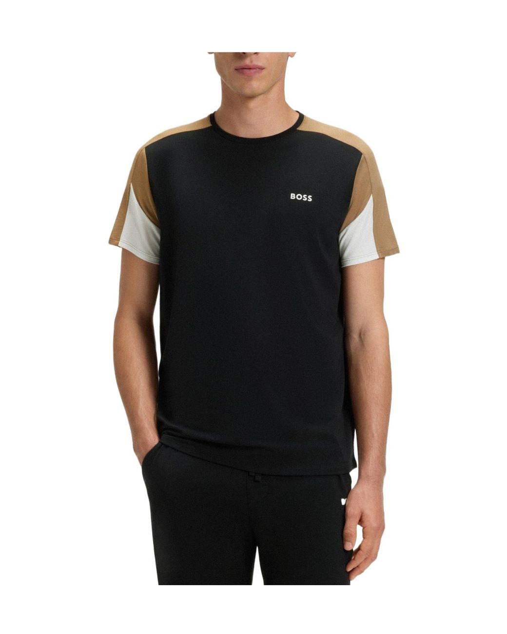 Boss Black Color Block T-Shirt for men