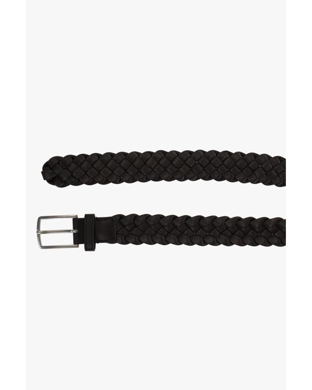 Bottega Veneta White Woven Buckle Belt for men