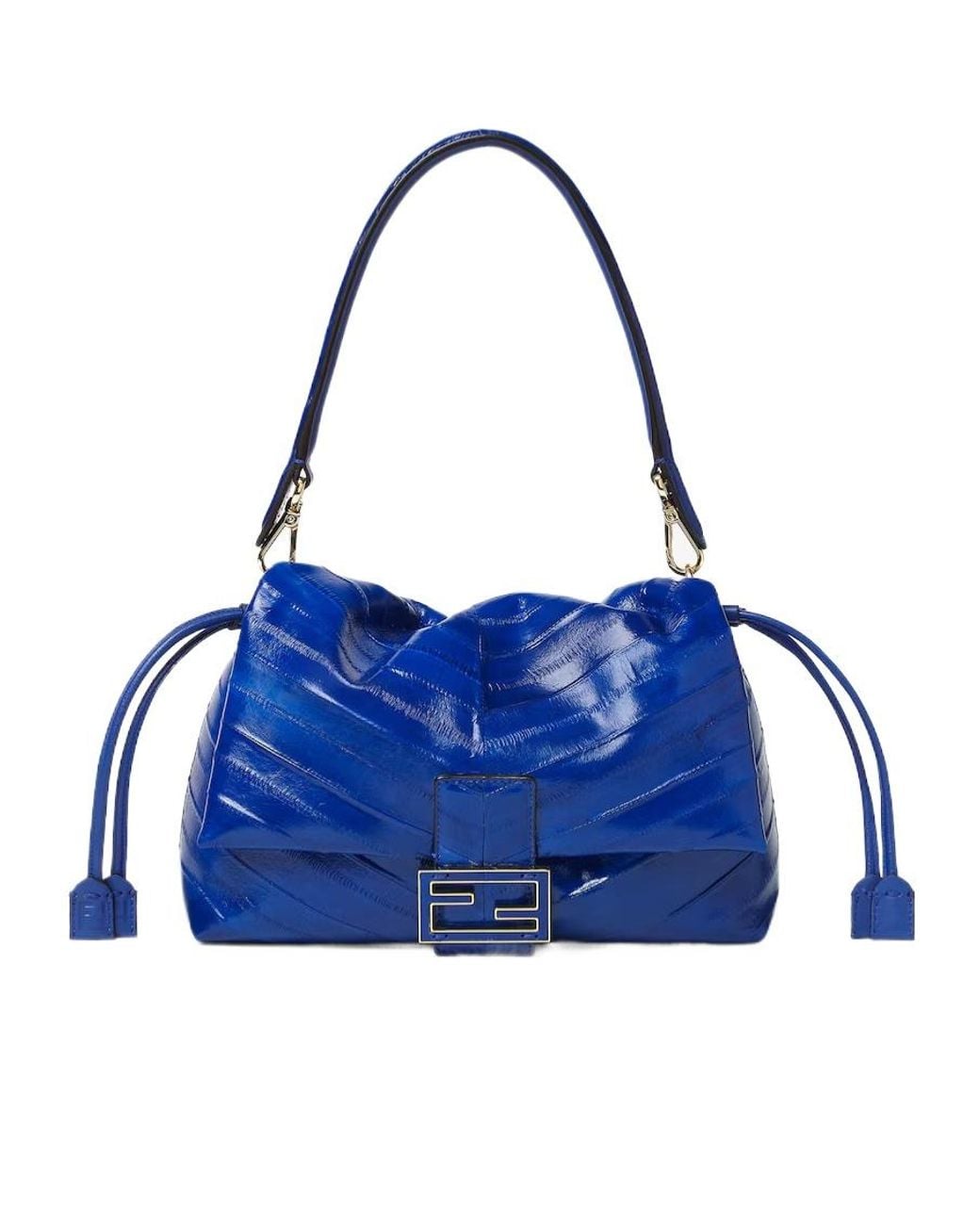 Fendi Blue Mamma Baguette Medium Tote Bag