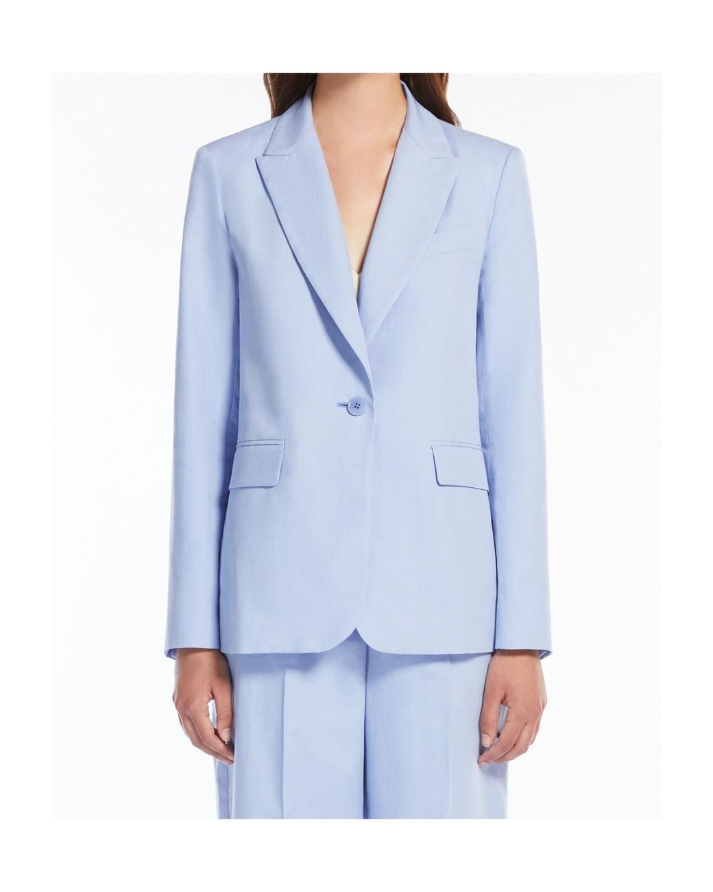 Weekend by Maxmara Blue Quito Single-Breasted Jacket