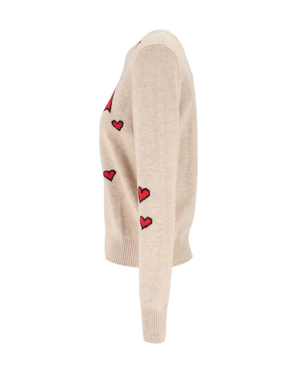 Mc2 Saint Barth Pink Graphic Crew Knitted Sweater