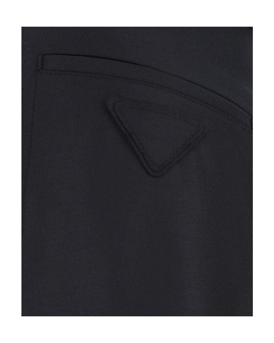 Prada Blue Belted Straight Leg Pants for men