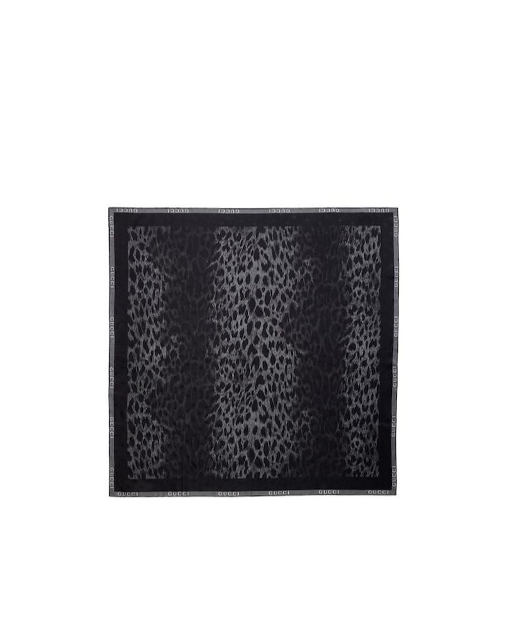 Gucci Black Printed Silk Twill Carré