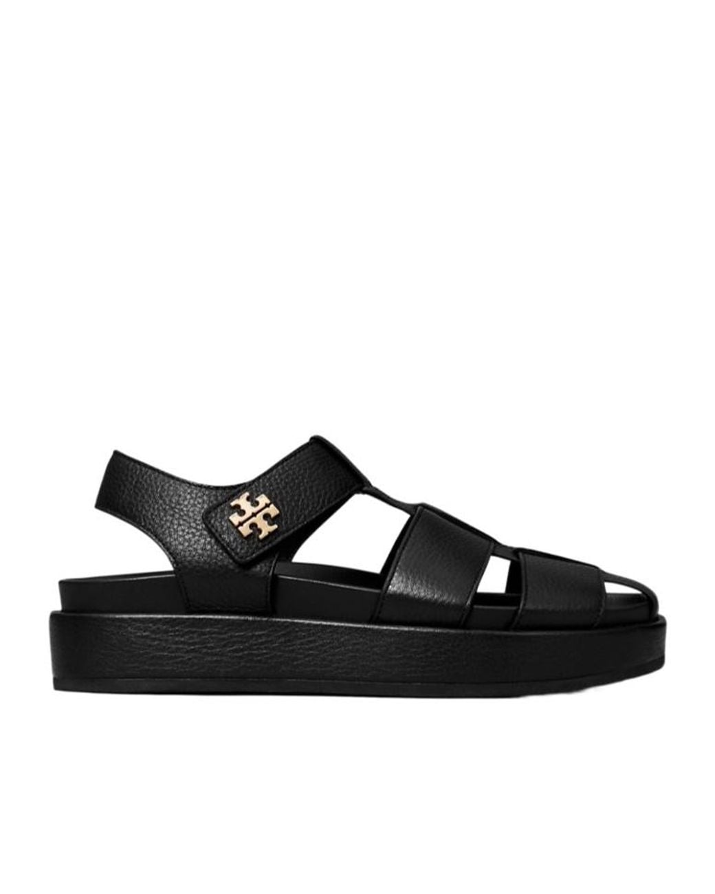 Tory Burch Black Kira Sport Fisherman Sandals