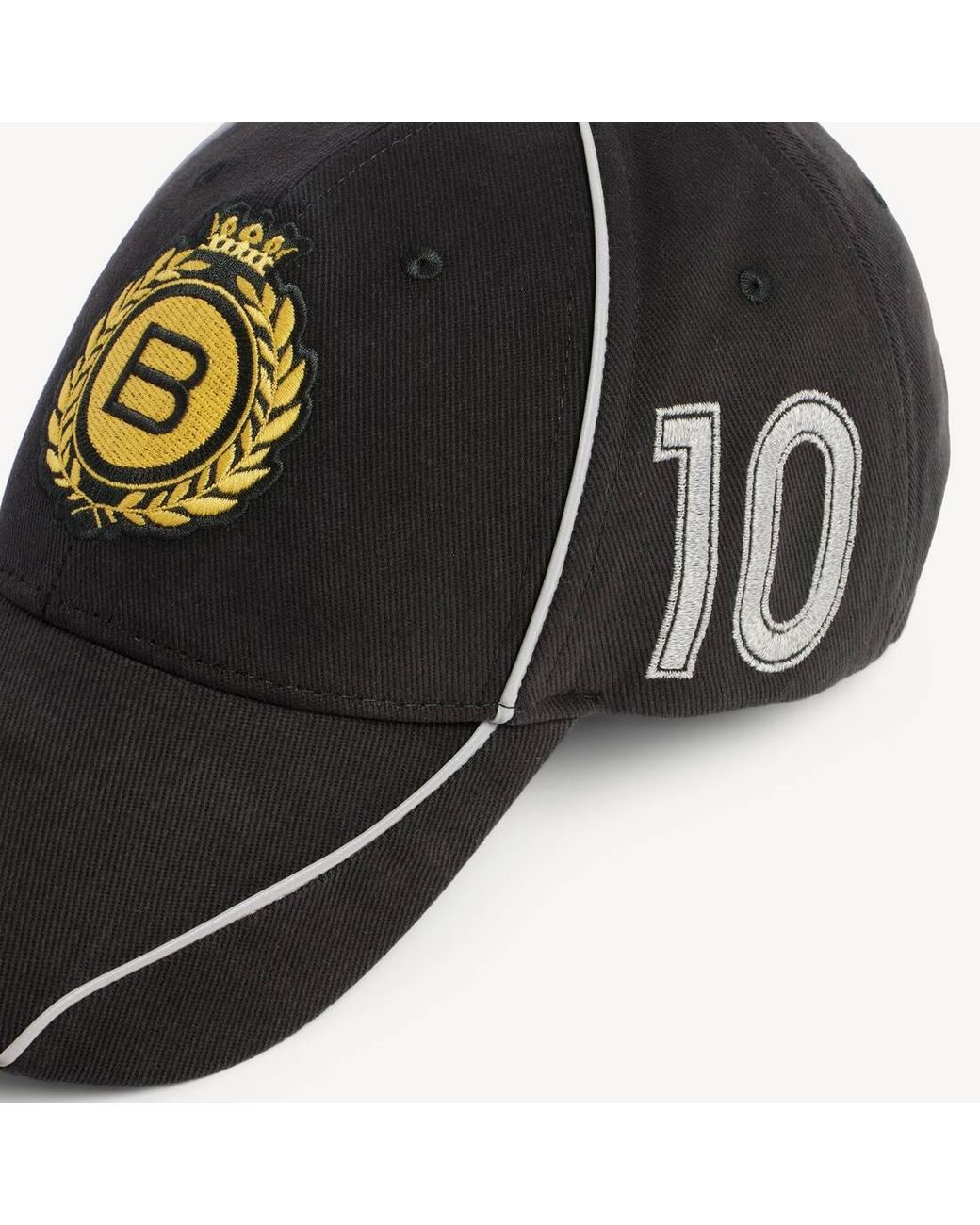 Balenciaga Black Naval Crest Cap for men