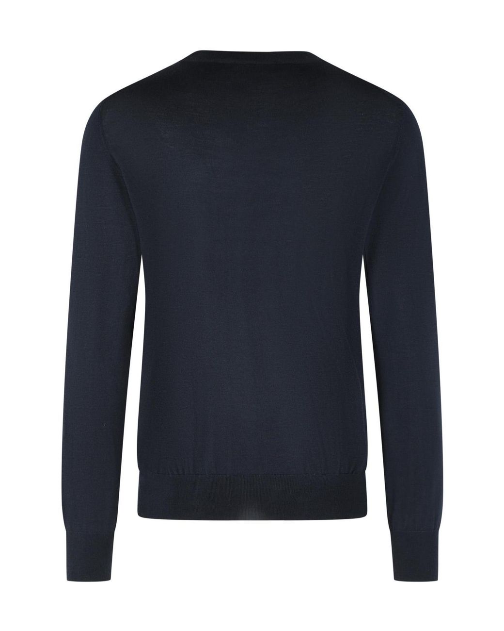 Gran Sasso Blue Fine Knit Crew Neck Knitted Sweater for men