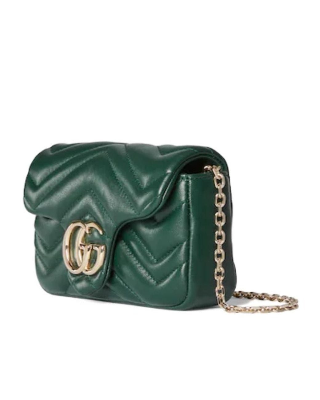 Gucci Green Gg Marmont Mini Shoulder Bag