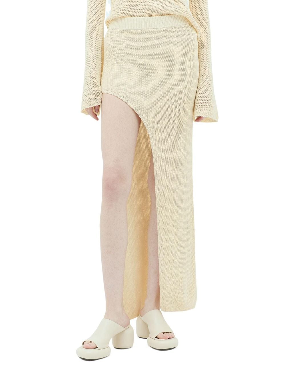 AYA MUSE Natural Elastic-Waist Skirt