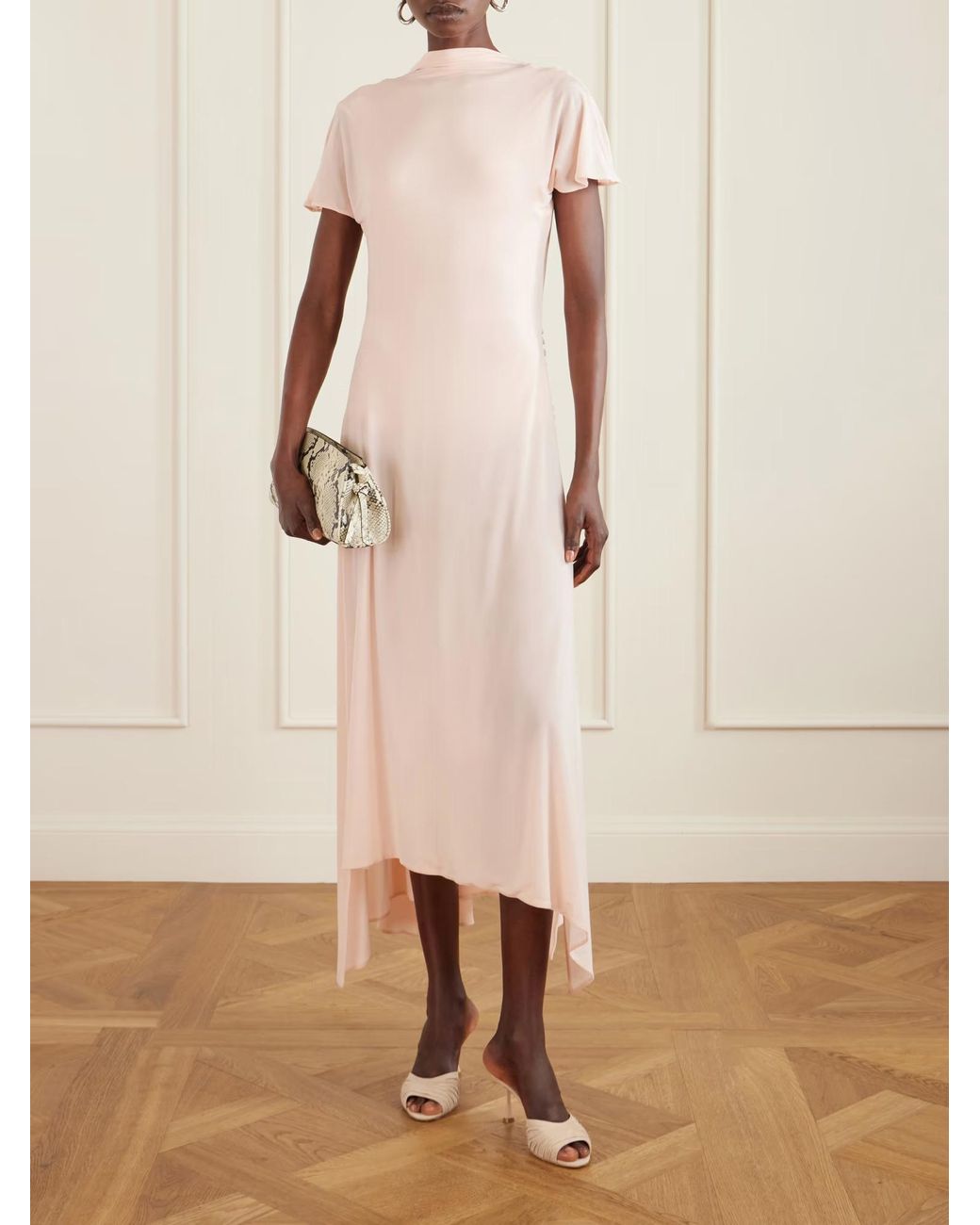 Magda Butrym Pink Cut-Out Detailed Maxi Dress